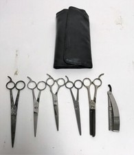 Lot of 6 Hair Cutting Scissors Thinners  Shapers