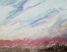 Working in Smoke Acrylic Painting Firefighting: Free Shipping!