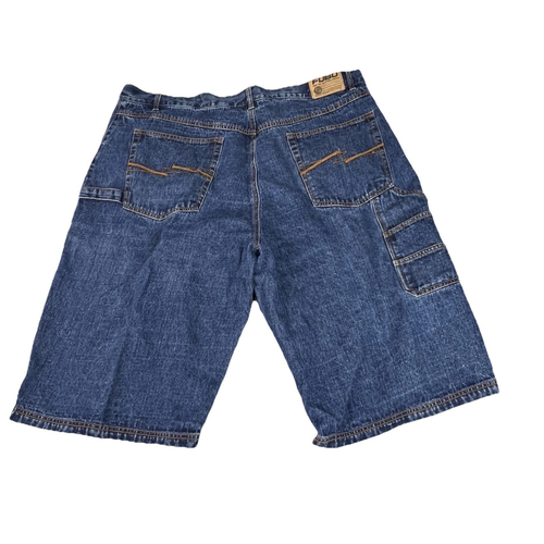 Fubu Denim Carpenter Shorts Mens 46X15 Wide Leg Baggy Y2K Hip-Hop Skater Grunge - Bild 8 von 16