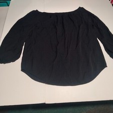 Banana Republic black off the shoulder Long sleeve blouse small women's