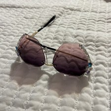 Oversized Rhinestone Sunglasses Luxury Diamond Gradual Rimless