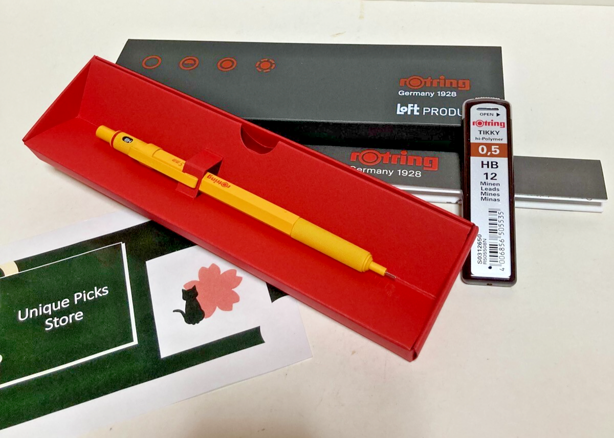 New Rotring 600 Yellow Mechanical Pencil 0.5 mm Loft Limited Color