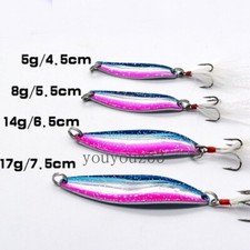 5pcs 5g-17g Fishing Spinner Spoon Bait Metal Crankbait Lures Bass Tackle