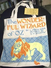 NWT Heavy Canvas Carry Bag Wizard of Oz 1st Ed Book Out of Print Brand 14" Sqre