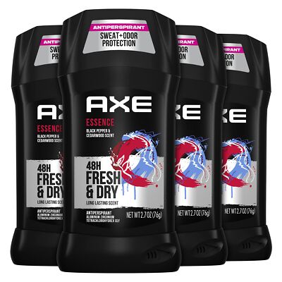 AXE Essence Antiperspirant Deodorant Stick Pack of 4 for Men 48 Hour Freshness