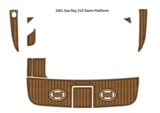 2001 Sea Ray 310 Swim Platform Pad Boat EVA Foam Faux Teak Deck Floor Mat