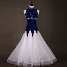 NEW Latin Ballroom Dance Dress Modern Salsa Waltz Standard Long Dress F316