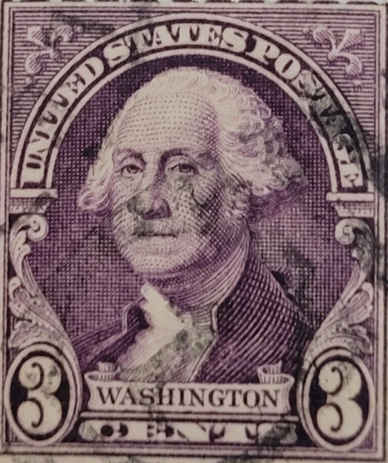 VINTAGE ~ U.S. Postage Stamp ~ George Washington ~ Three Cent (3