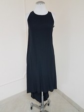 ACROBAT 100% Silk Black Dress, Hi Lo ,cross back, keyhole  Size S
