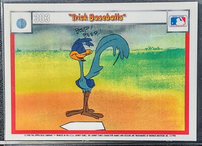1990 UD Looney Tunes Trick Baseballs Willey Coyote Roadrunner #294
