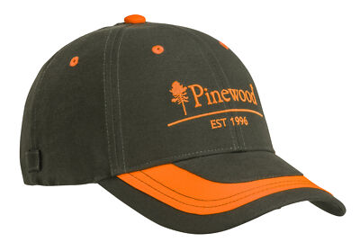 Pinewood 9294 2-Color Cap Mütze Jagd Kappe Jagdcap Moosgrün/Orange (192)