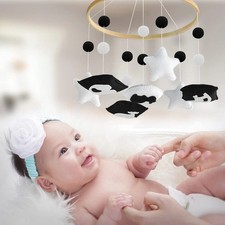 Montessori Black White Baby Mobile Crib Infant Visual Stimulation Toy