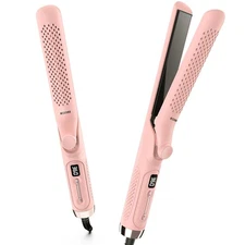 360° Airflow Styler – 1 Inch 2-in-1 Hair Straightener & Curler with Vented Co...