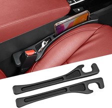 "2PCS Car Seat Gap Filler Organizer with Phone Holder Interior Accessories Black