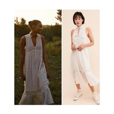 Urban Outfitters Cottagecore Floral Gauze Midi Dress Tiered Flowy – Size L
