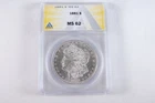NobleSpirit Morgan SILVER Dollar 1881 ANACS Ms62 FROSTY Cameo Blazing FLASH