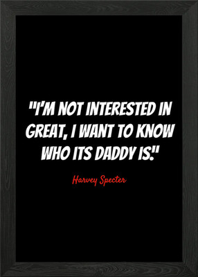 Harvey Specter Zitate gerahmtes Wandbild Poster Leinwanddruck Bild