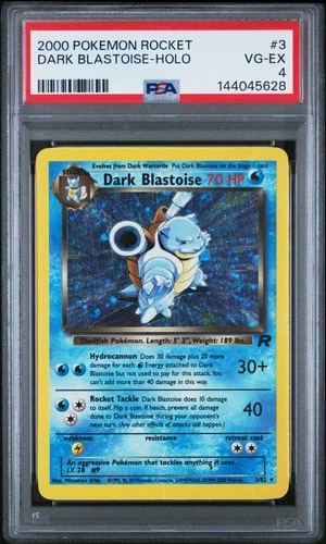 2000 POKEMON ROCKET #3 DARK BLASTOISE-HOLO PSA 4