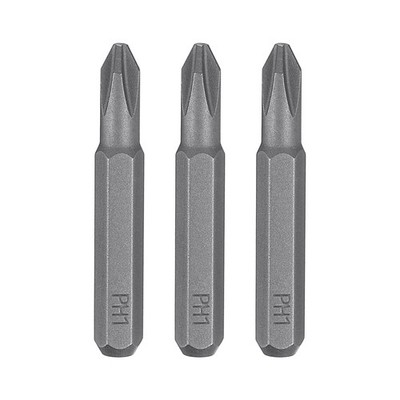 3pcs PH1 Magnetic Phillips Screwdriver Bit 5/32'' Hex Shank 28mm Length S2 Steel