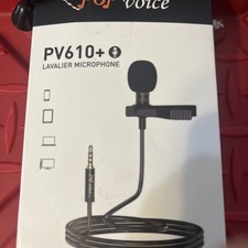 Pop Voice Lavalier Microphone Professional-Grade Wearable, Black PV610 