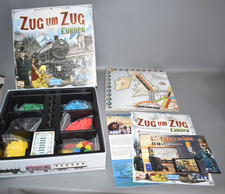 Zug um Zug Europa Gesellschaftsspiel Vollständig Figuren noch in Folie Fach #G2V