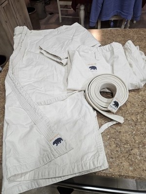 Vintage SZ 4 Bear Brand Martial Arts Tae Unisex Uniform Complete 100% Cotton