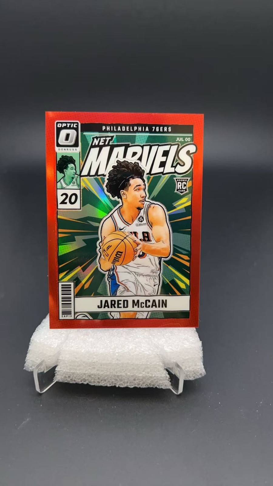 2024 Panini Donruss Optic Jared Mccain RC Net Marvels Red Prizm /99 #18477 S