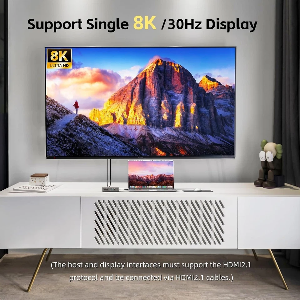 11-in-1 Type C Dock Hub USB C Laptop Docking Station Adapter For MacBook DELL HP - Image 3 of 4