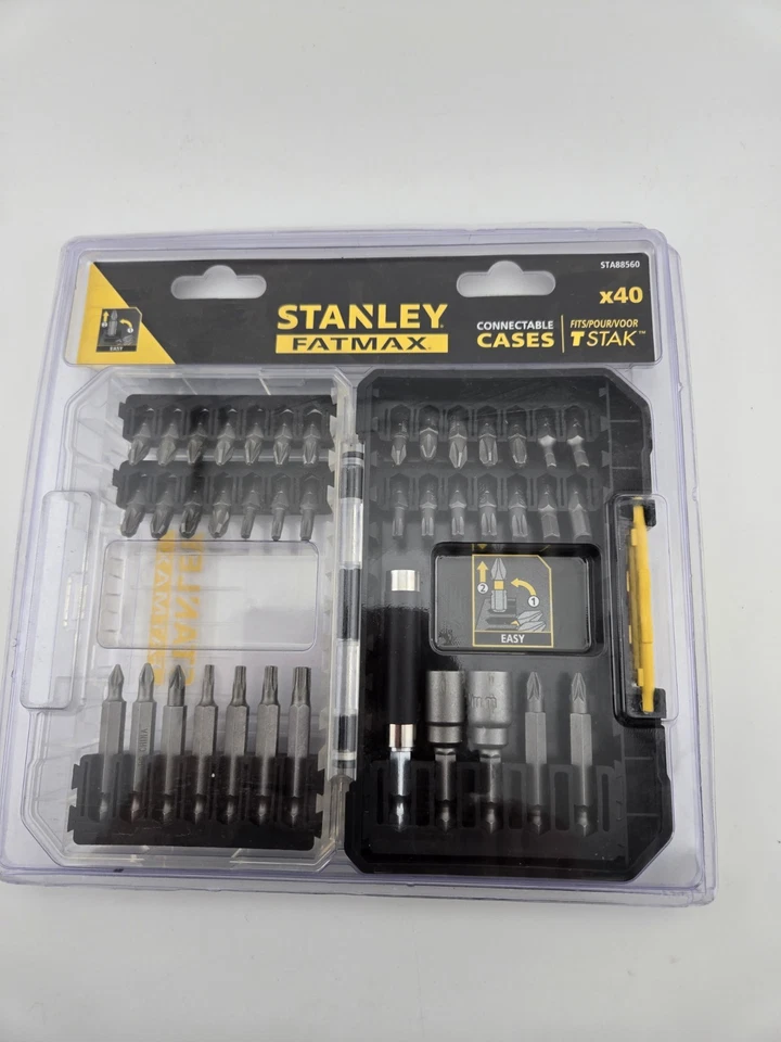 Stanley FatMax 40 Piece Screwdriver Bit Set STA88560 With Case TSTAK Compatible - Image 3 of 4
