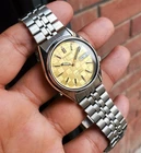 Seiko Golden Checkboard Textured Sunburst Retro Ultra Rare Vintage Auto JDM OEM