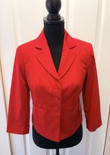Victoria's Secret Body Red Fitted Blazer, Size 4, NEOT