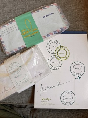 VTG Air Mail  Montag s Stationary Pad With Matching Envelopes NEW Sealed