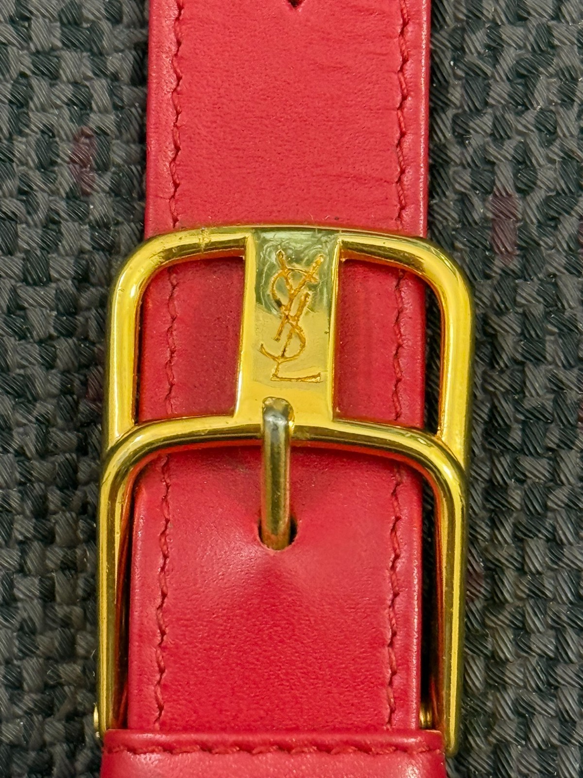 Yves Saint Laurent borsa da sella vintage con rifiniture in pelle USATA venditore USA con certificato di autenticità