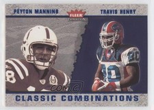 2003 Fleer Tradition Classic Combinations Blue Peyton Manning Travis Henry uq5