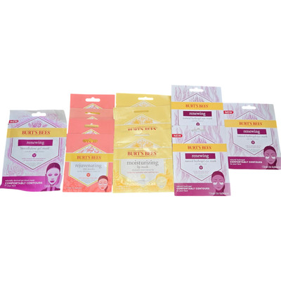 11 Burt's Bees Renewing Biocellulose Gel Face Mask Rejuvenating Eye Mask & Lip