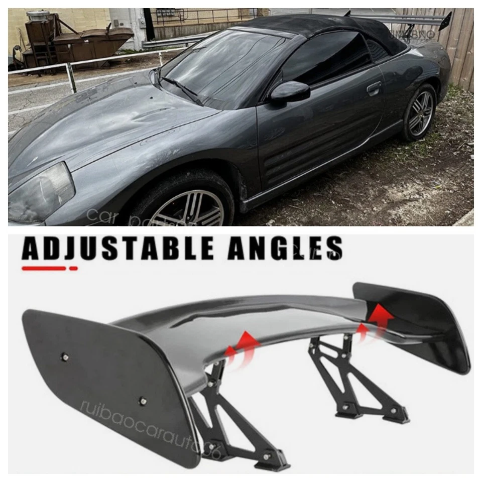 For Saturn L200 L300 2001-2005 46" Glossy Black Rear Trunk Spoiler GT Wing US Foto 3 de 4