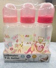 3-Pack Cribmates 3 Shades of Pink 9 oz. Baby Bottles Jungle Vibes PBA Free
