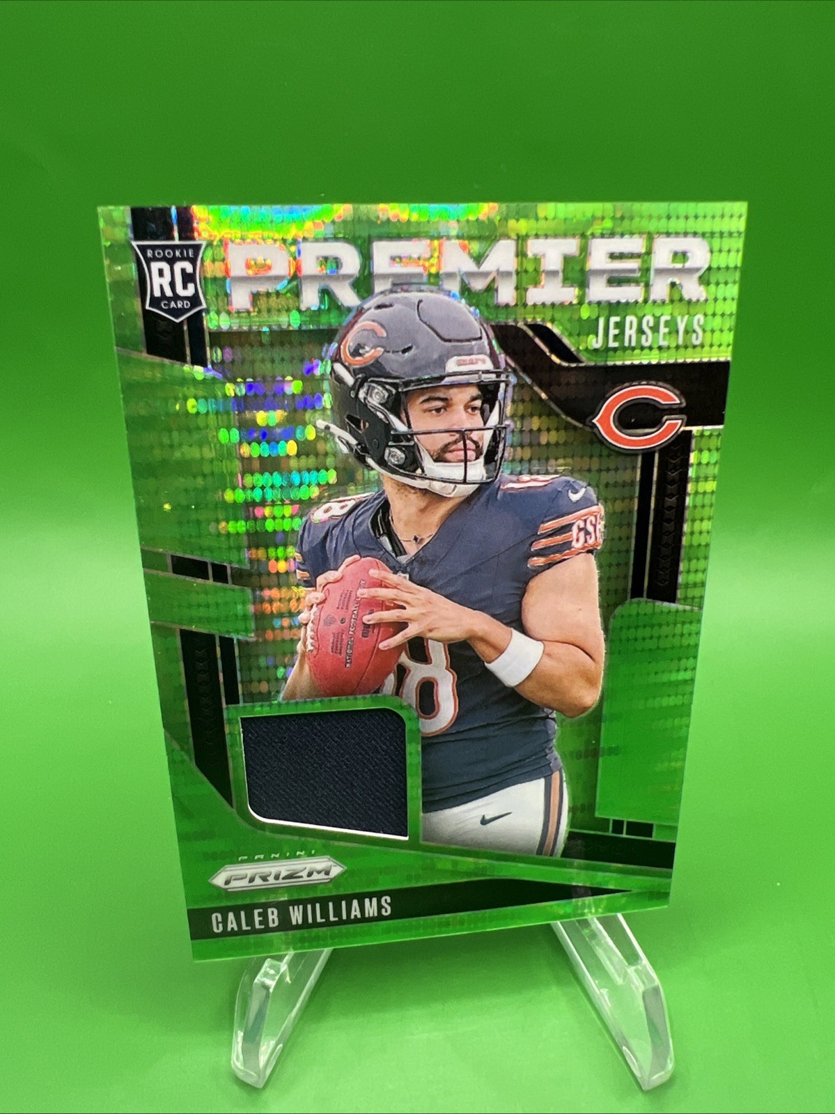 2024 Prizm - Premier Jerseys - Neon Green Pulsar Prizm - Caleb Williams #PJ-CWS