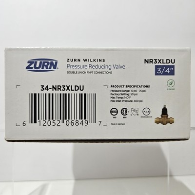 Zurn Wilkins 34-NR3XLDU 3/4'' NR3XL Pressure Reducing Valve Fast Shipping 