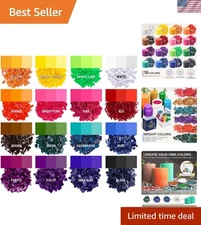 Rainbow 16 Pack Candle Wax Dyes - High Concentration for Creative Crafters