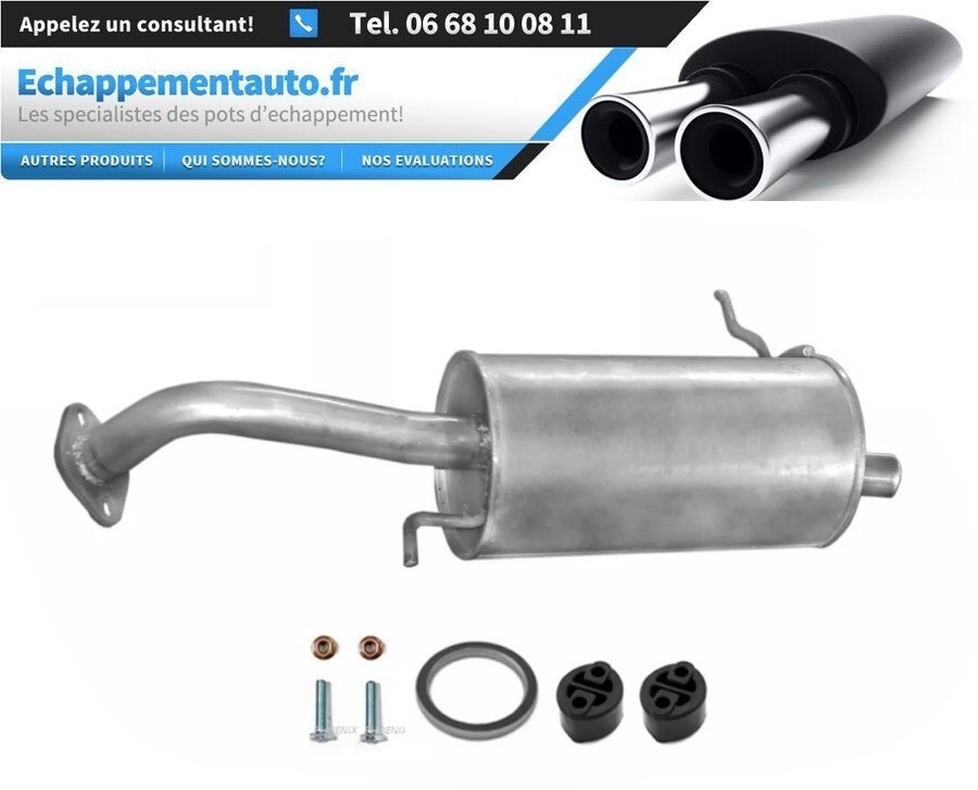 Échappement Mazda 323 F 1.5 silencieux arrière robuste en acier aluminisé