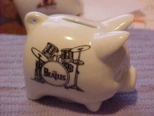 A Charming Beatles 3 3/4" Long Porcelain Piggy Bank