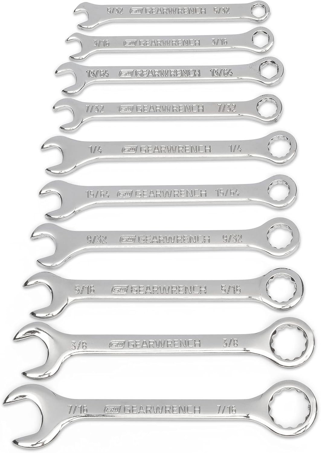 10 Piece SAE Midget Combination Wrench Set -