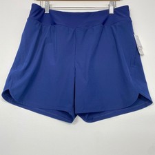 Lands' End Women Swim Shorts Medium Blue Pockets NWT Vacation Pool Beach Modest