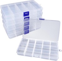 6 StüCk Aufbewahrungsbox Sortierbox 15 Raster Einstellbar, Plastik FäCher S