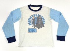 Vintage RARE 1983 Return of the Jedi Luke Skywalker Darth Vader Kids Shirt READ