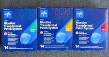 Clear Nicotine Patch 21 mg 14 Patches Each New in Box Exp 10/2027 Lot Of 3