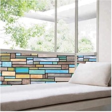 Stained Glass Privacy Window Film - 24x118 Inches