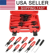 11PCS Snap Ring Pliers Set Circlips Auto Pliers Internal External Pliers US