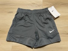 Nike Boy's Smoke Grey/White Elite Dri-Fit Active Sport Basketball Shorts Size 4